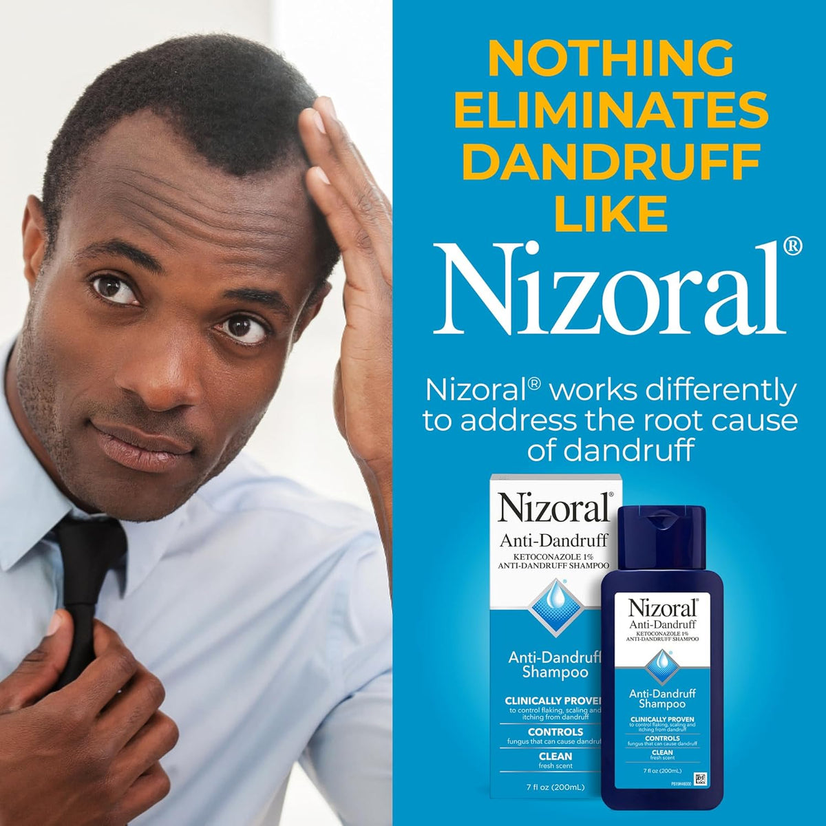Nizoral Anti-Dandruff Shampoo with 1% Ketoconazole, Fresh Scent, 7 Fl Oz - Jansha Store