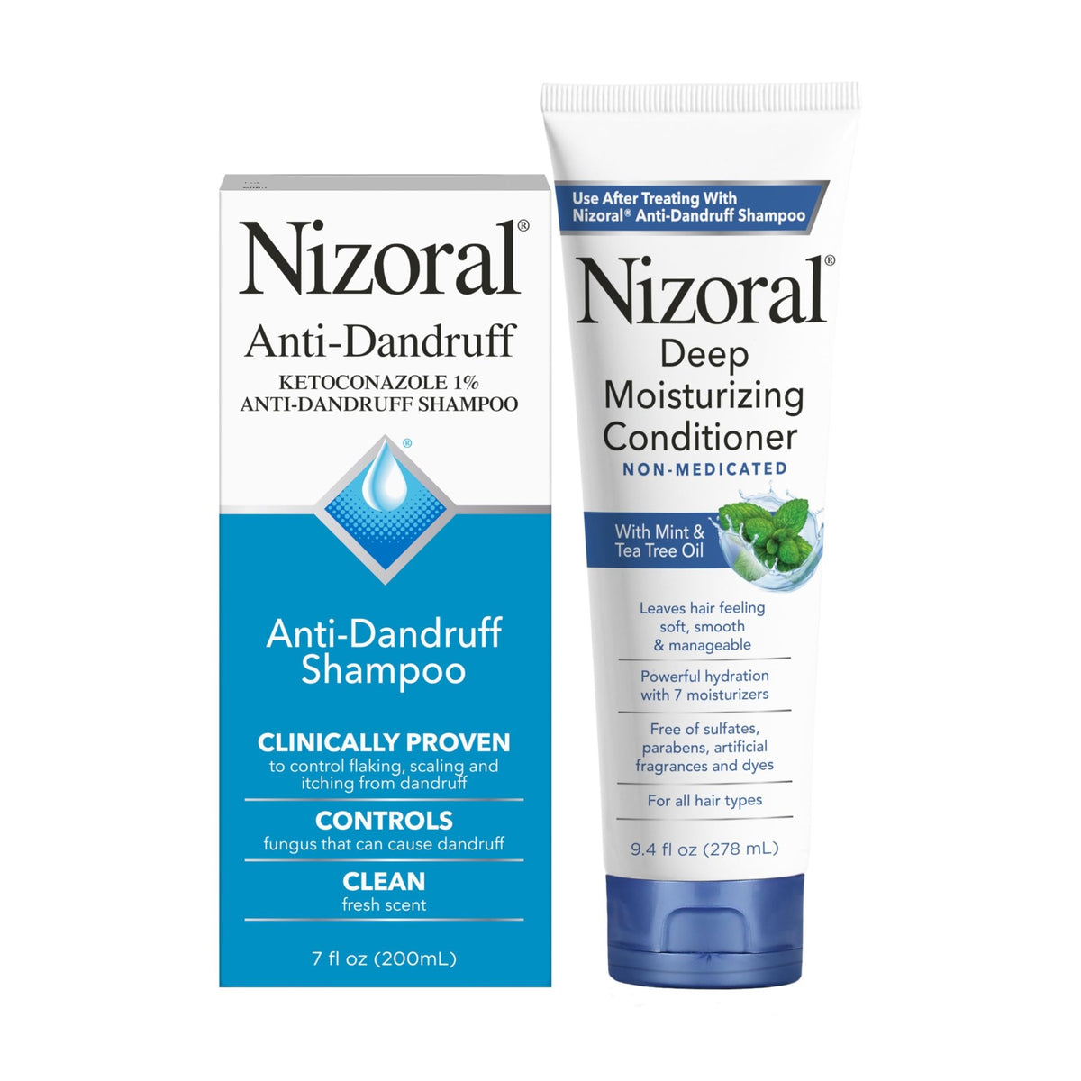 Nizoral Anti-Dandruff Shampoo with 1% Ketoconazole, Fresh Scent, 7 Fl Oz - Jansha Store