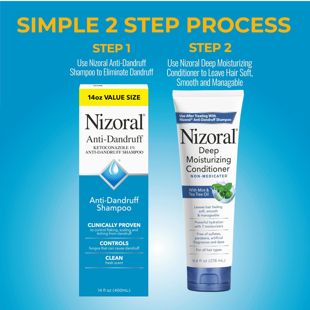 Nizoral Anti-Dandruff Shampoo with 1% Ketoconazole, Fresh Scent, 7 Fl Oz - Jansha Store