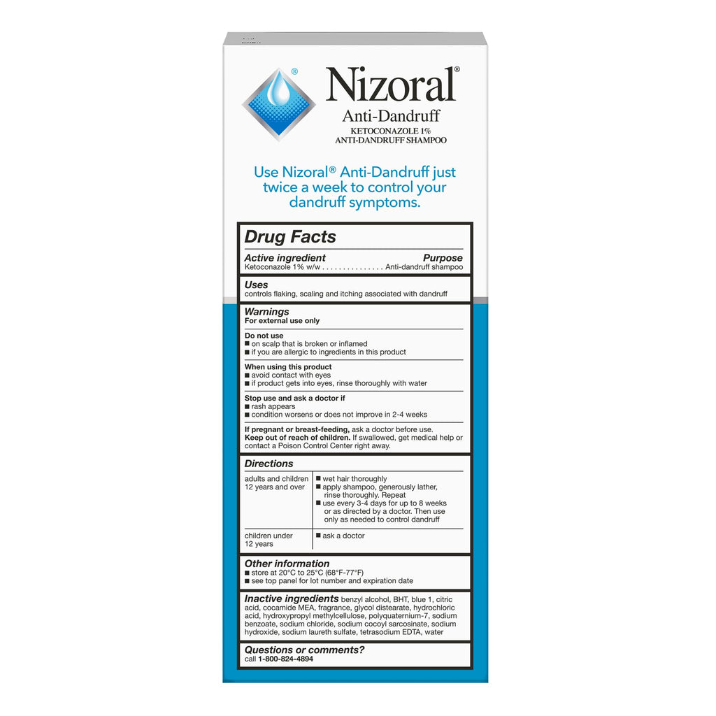 Nizoral Anti-Dandruff Shampoo with 1% Ketoconazole, Fresh Scent, 7 Fl Oz - Jansha Store