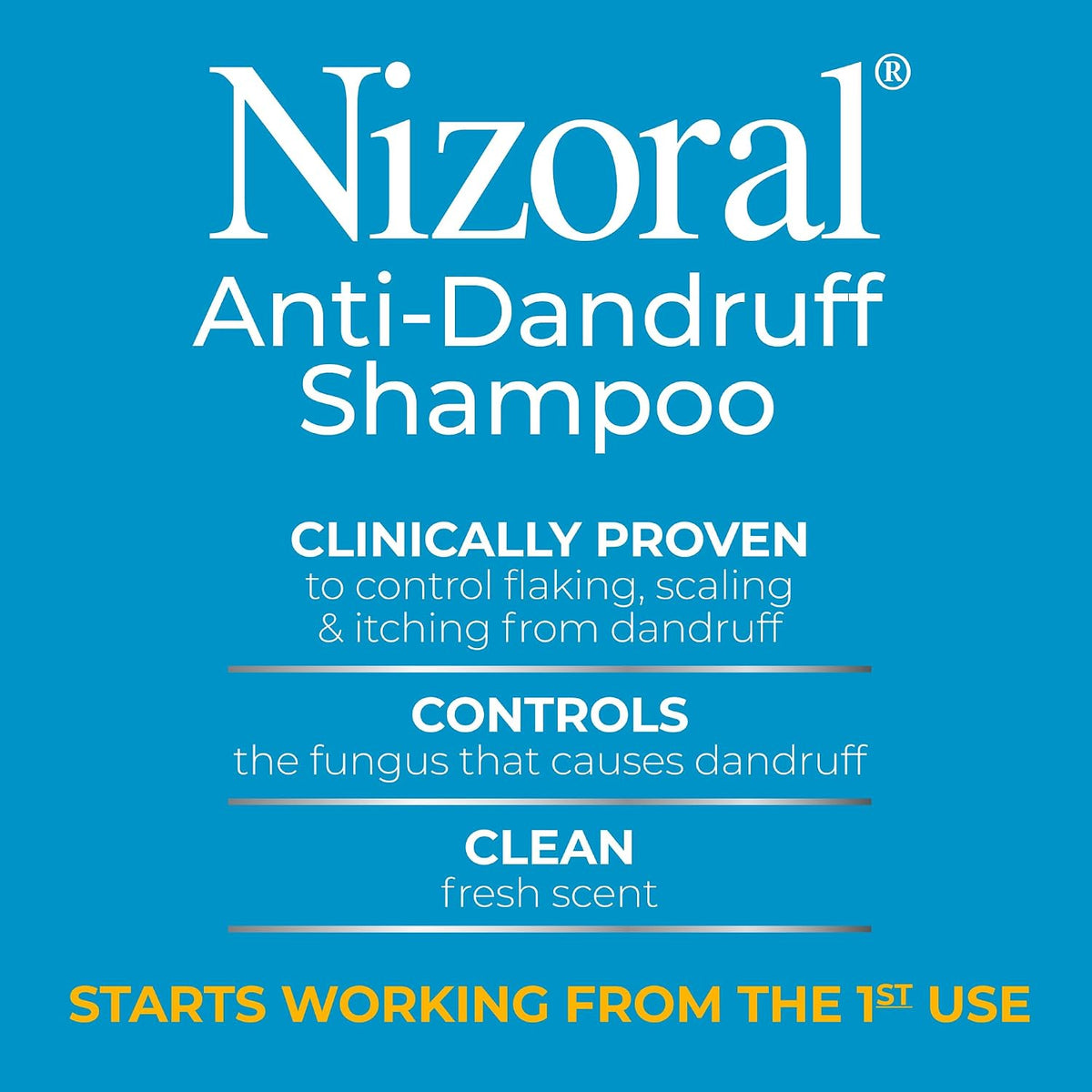 Nizoral Anti-Dandruff Shampoo with 1% Ketoconazole, Fresh Scent, 7 Fl Oz - Jansha Store