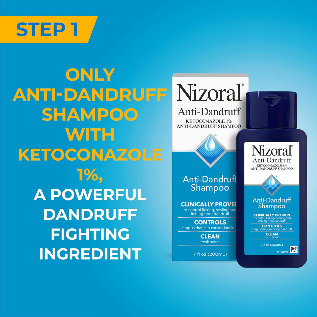 Nizoral Anti-Dandruff Shampoo with 1% Ketoconazole, Fresh Scent, 7 Fl Oz - Jansha Store