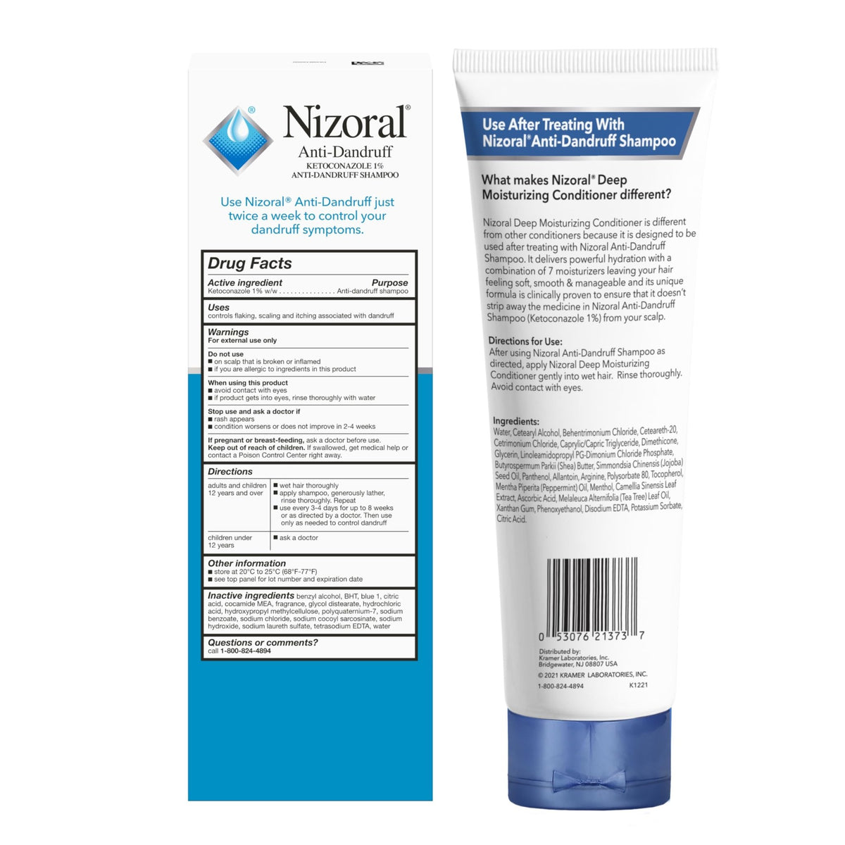 Nizoral Anti-Dandruff Shampoo with 1% Ketoconazole, Fresh Scent, 7 Fl Oz - Jansha Store