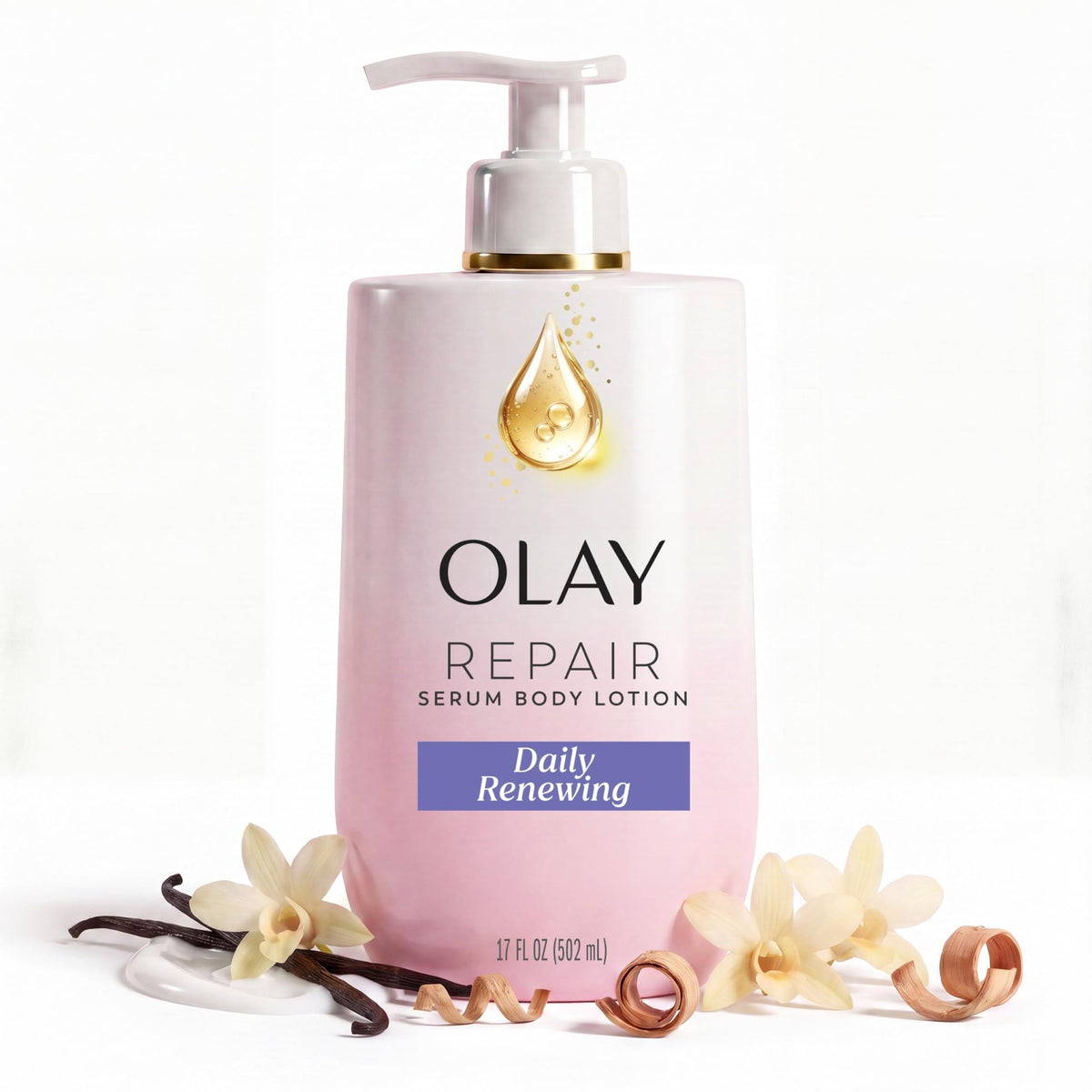 Olay Body Lotion for Women, Smoothing with Retinol Serum, Visibly Smoother Skin, 24hr Moisture & Hydration, Fast Absorbing Formula, Vitamin B3 Complex, For All Skin Types, 17 fl oz - Jansha Store