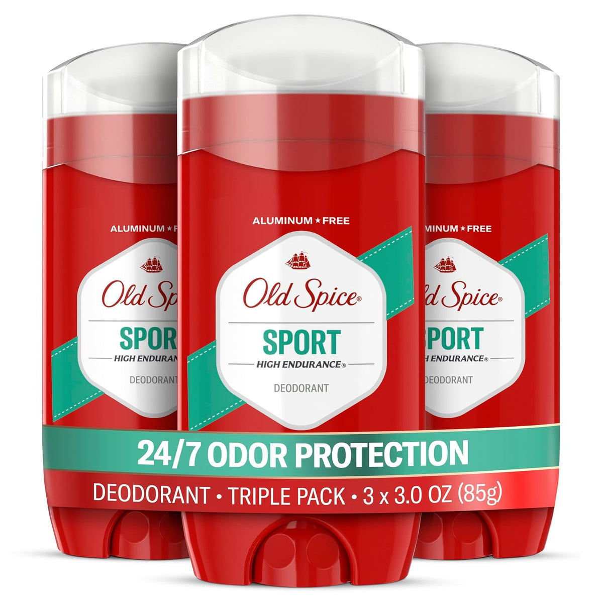 Old Spice Deodorant for Men, Aluminum Free, Sport Scent, 3.0 oz Pack of 3 - Jansha Store