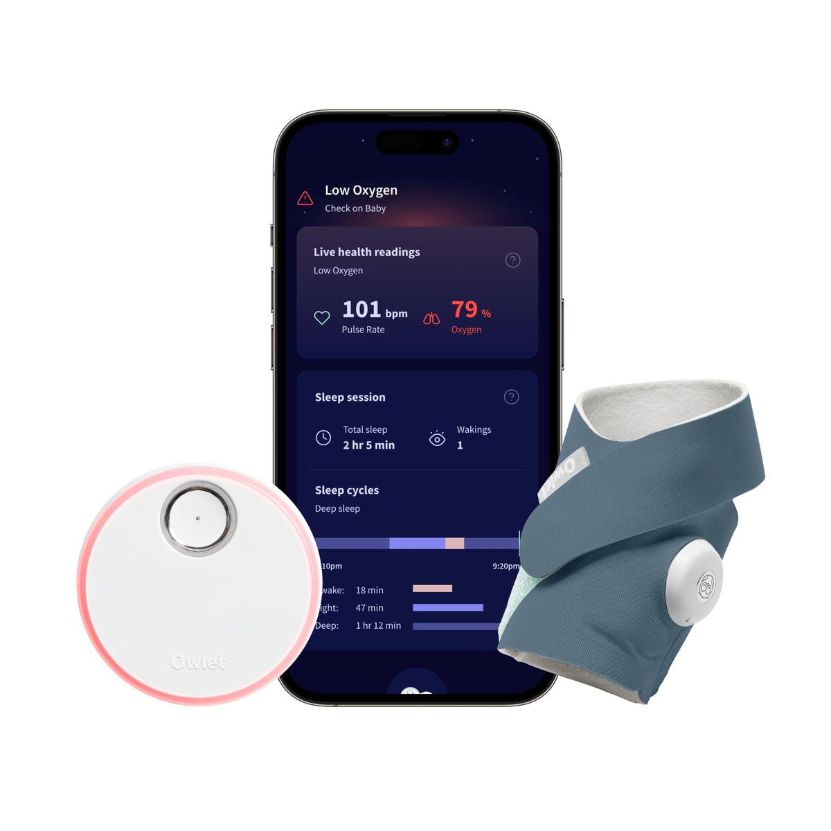 Owlet Dream Sock Smart Baby Monitor, Better Sleep for Baby & You - Jansha Store