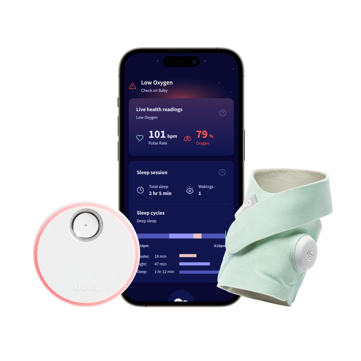Owlet Dream Sock Smart Baby Monitor, Better Sleep for Baby & You - Jansha Store