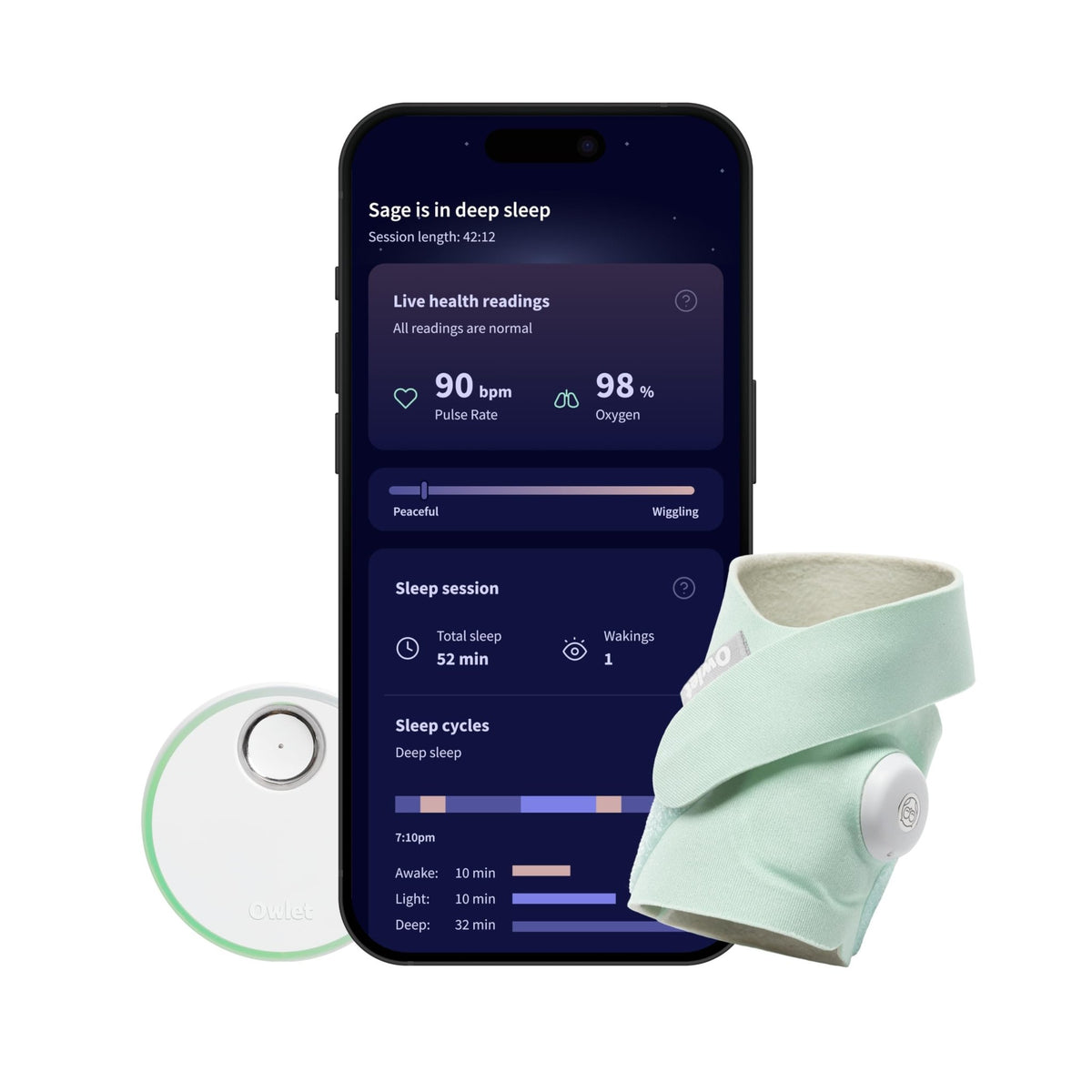 Owlet Dream Sock Smart Baby Monitor, Better Sleep for Baby & You - Jansha Store