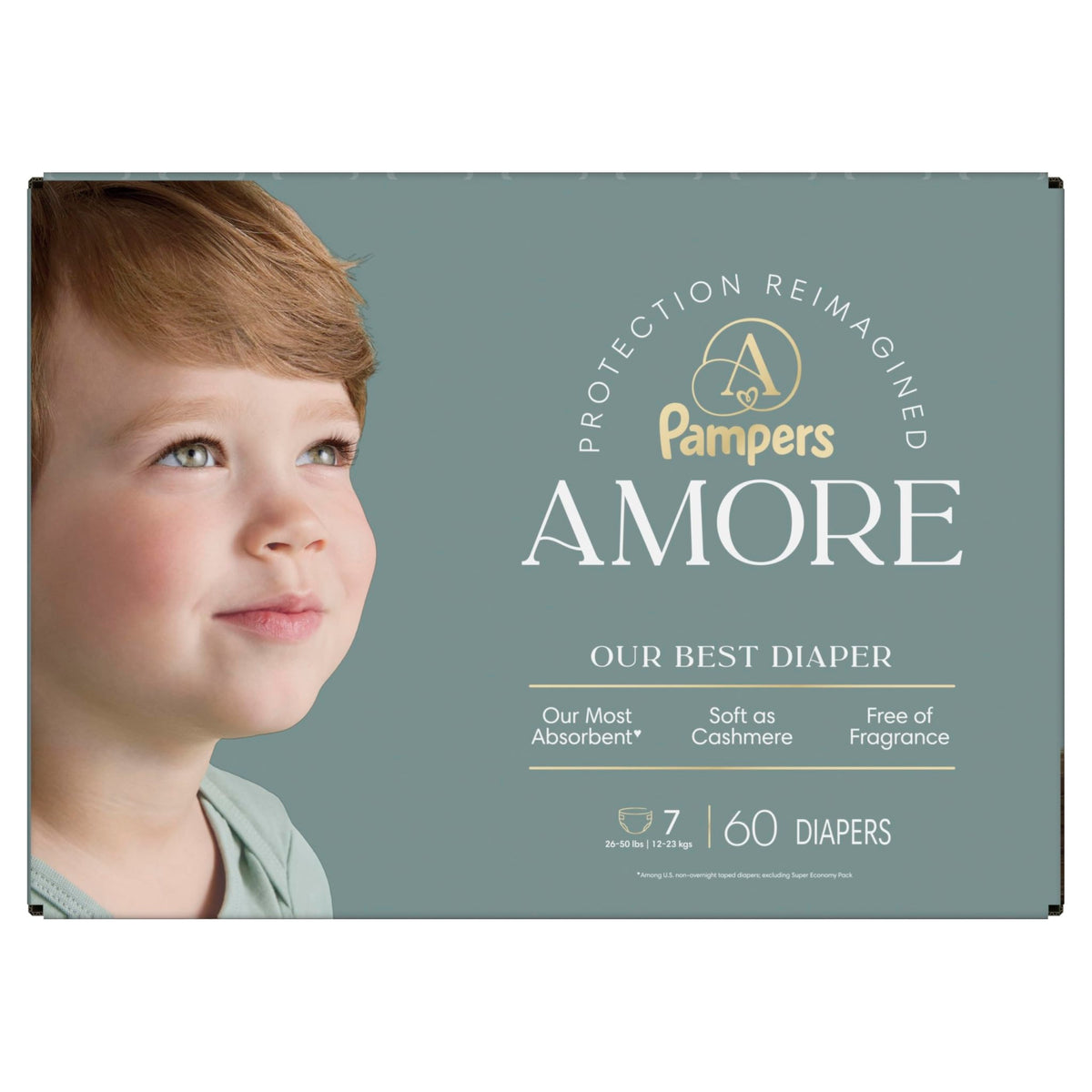 Pampers Amore, Size 0 (up to 10 lbs), 128 Count, Our Best Diaper – Hypoallergenic & Fragrance Free, Up to 100% Leakproof, Soft as Cashmere - Jansha Store
