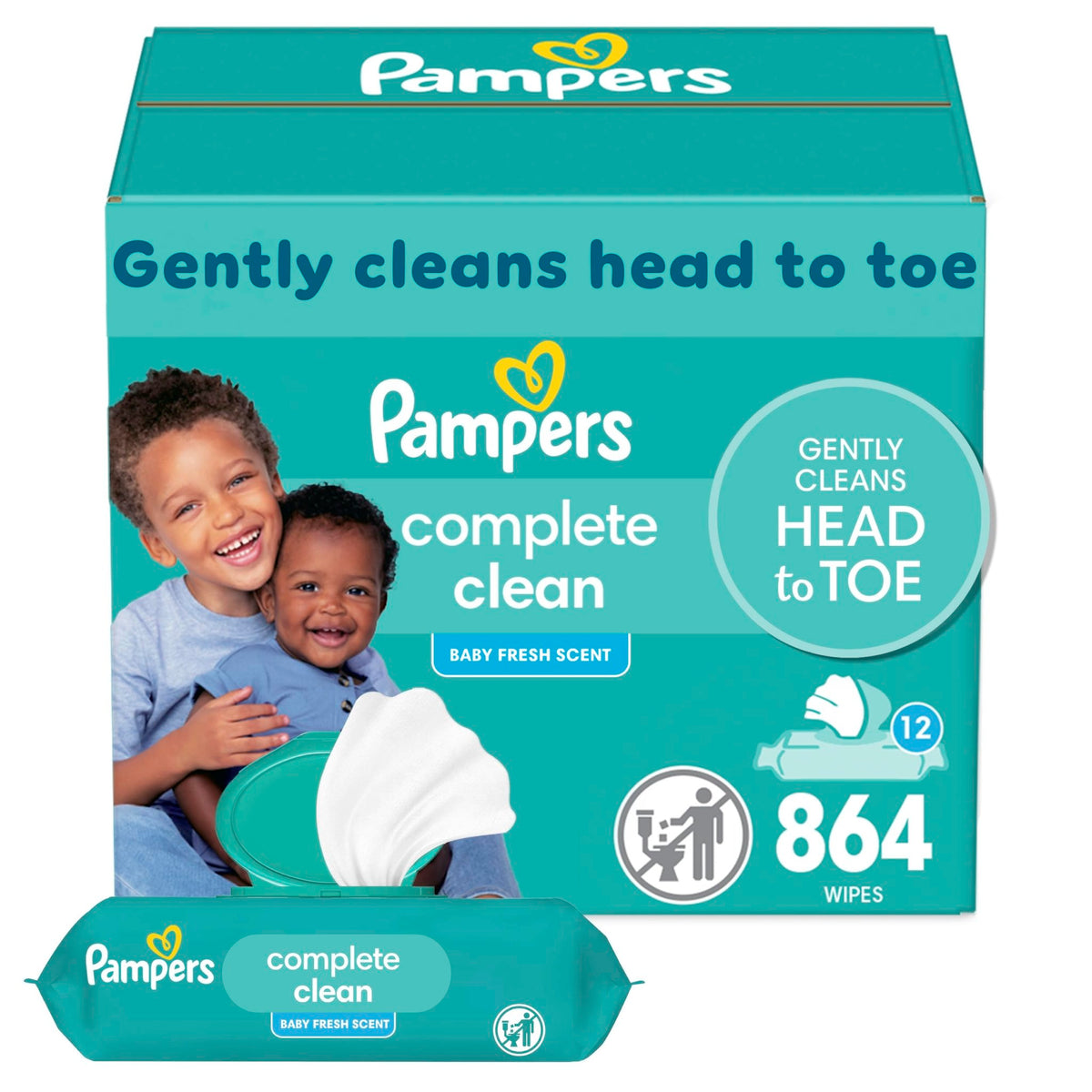 Pampers Complete Clean Baby Wipes - Fresh Scent 1X 72 Count - Jansha Store
