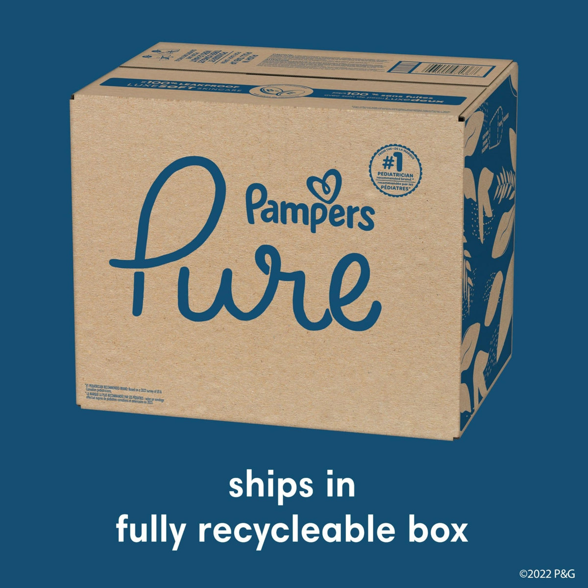 Pampers Pure Baby Diapers, Size 5 (27+ lbs), 132 - Jansha Store