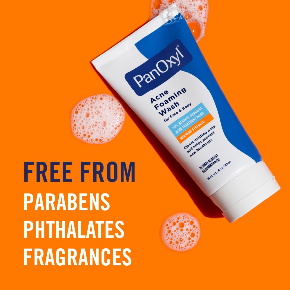 PanOxyl Acne Foaming Wash, 10% Benzoyl Peroxide, For Face & Body, 5.5 oz - Jansha Store