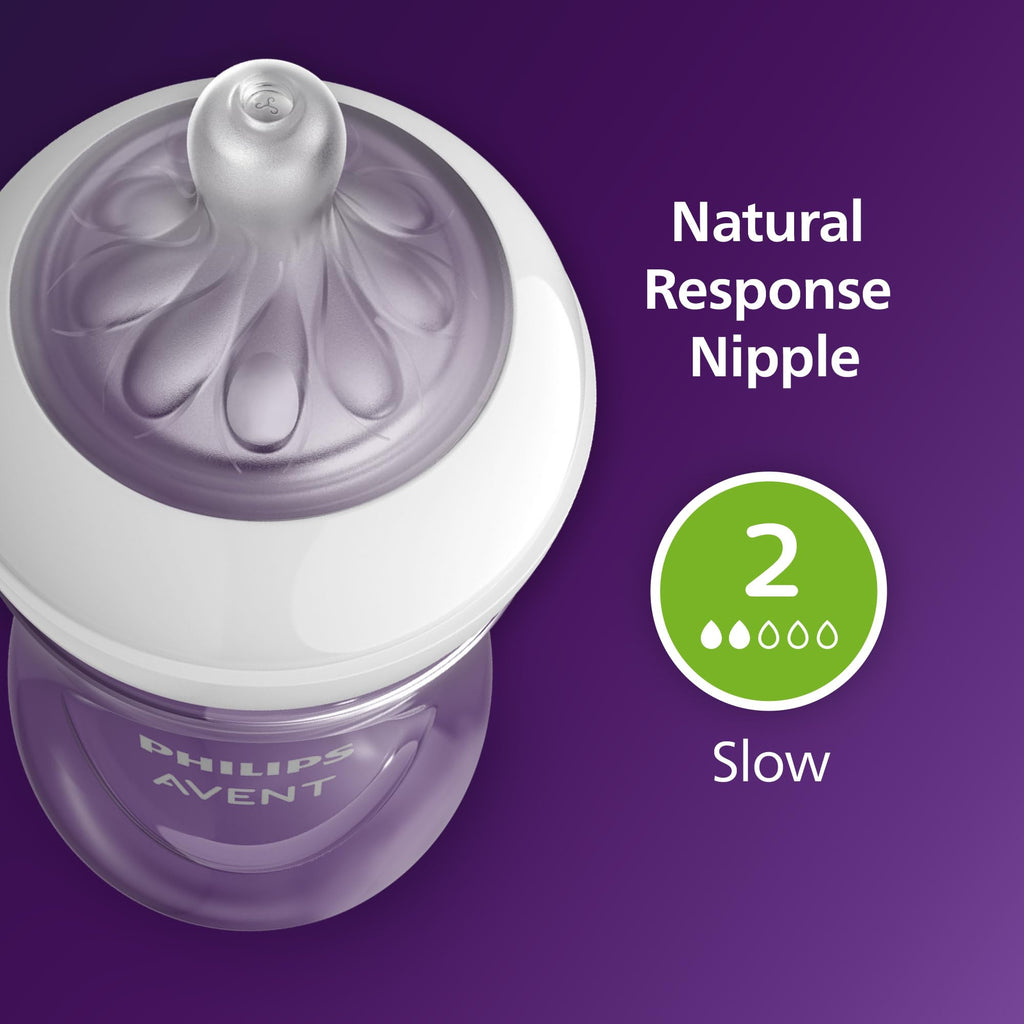Philips Avent Natural Baby Bottles, Medium Flow, 9 oz, BPA-Free, 4-Pack - Jansha Store