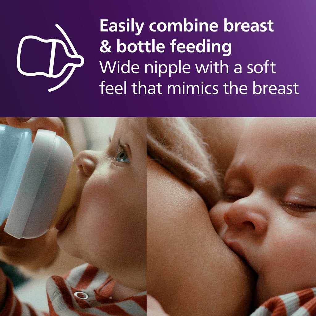 Philips Avent Natural Baby Bottles, Medium Flow, 9 oz, BPA-Free, 4-Pack - Jansha Store