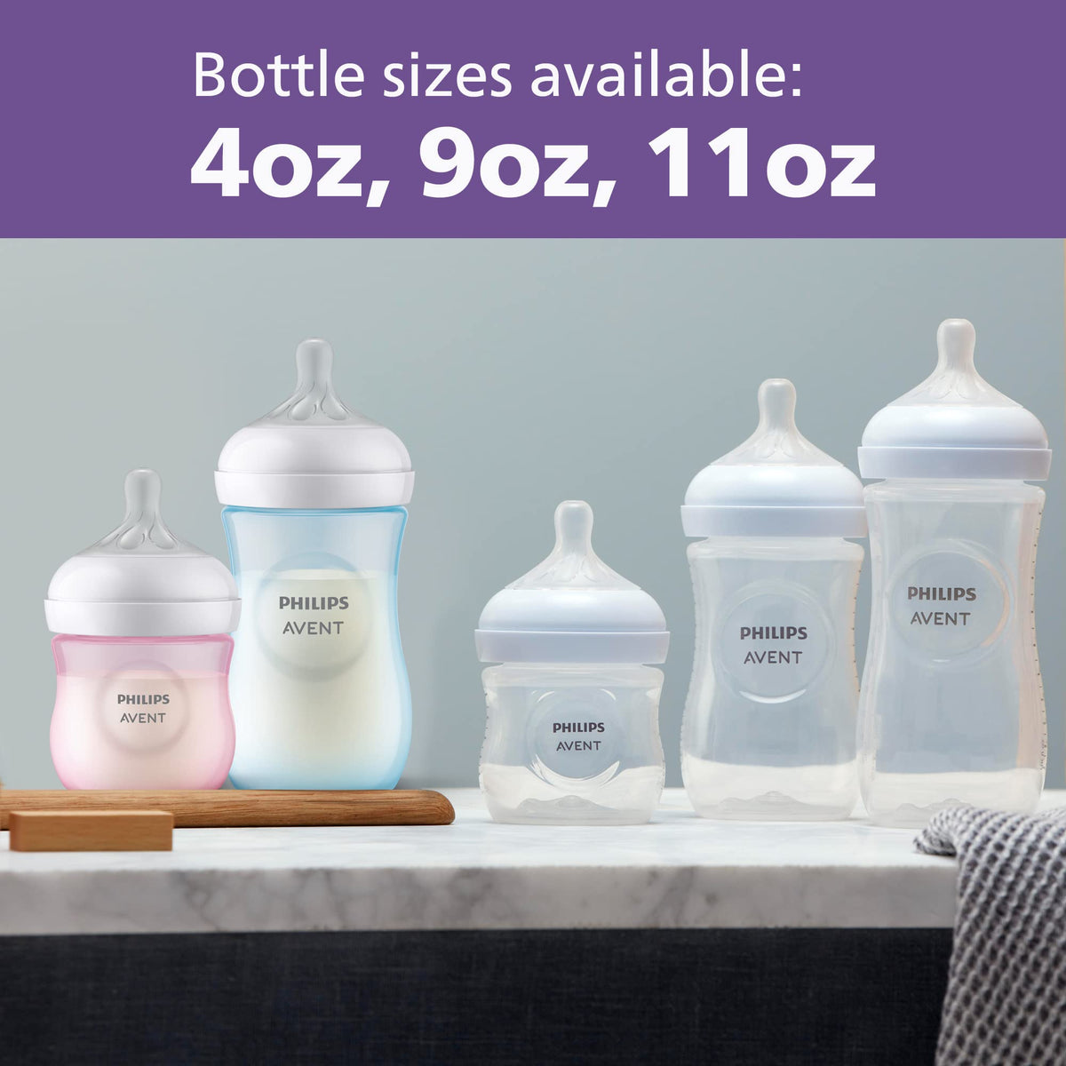Philips Avent Natural Baby Bottles, Medium Flow, 9 oz, BPA-Free, 4-Pack - Jansha Store