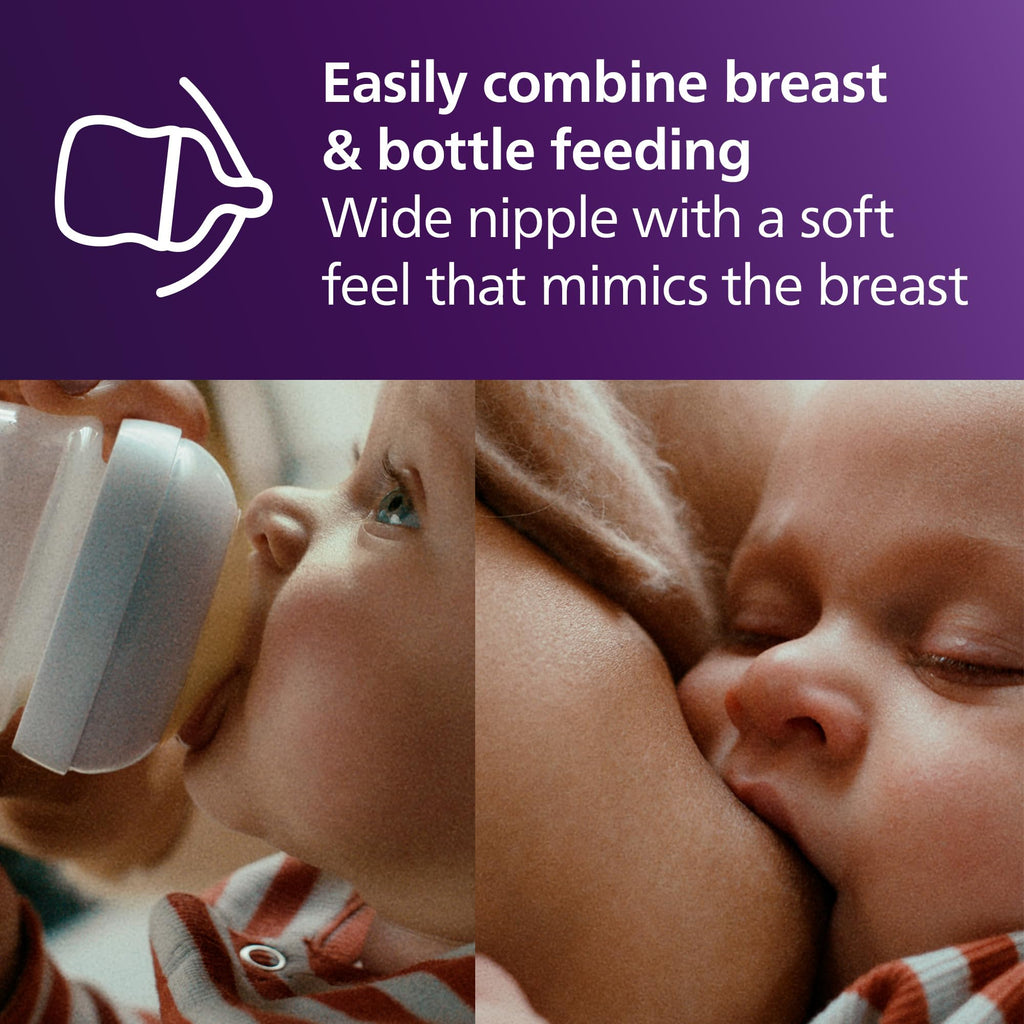 Philips Avent Natural Baby Bottles, Medium Flow, 9 oz, BPA-Free, 4-Pack - Jansha Store