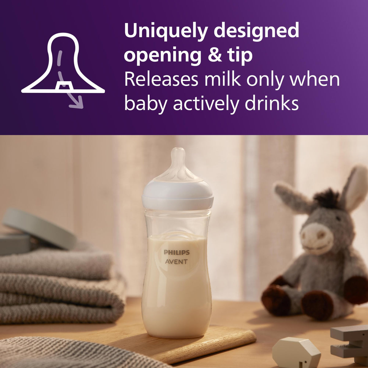 Philips Avent Natural Baby Bottles, Medium Flow, 9 oz, BPA-Free, 4-Pack - Jansha Store