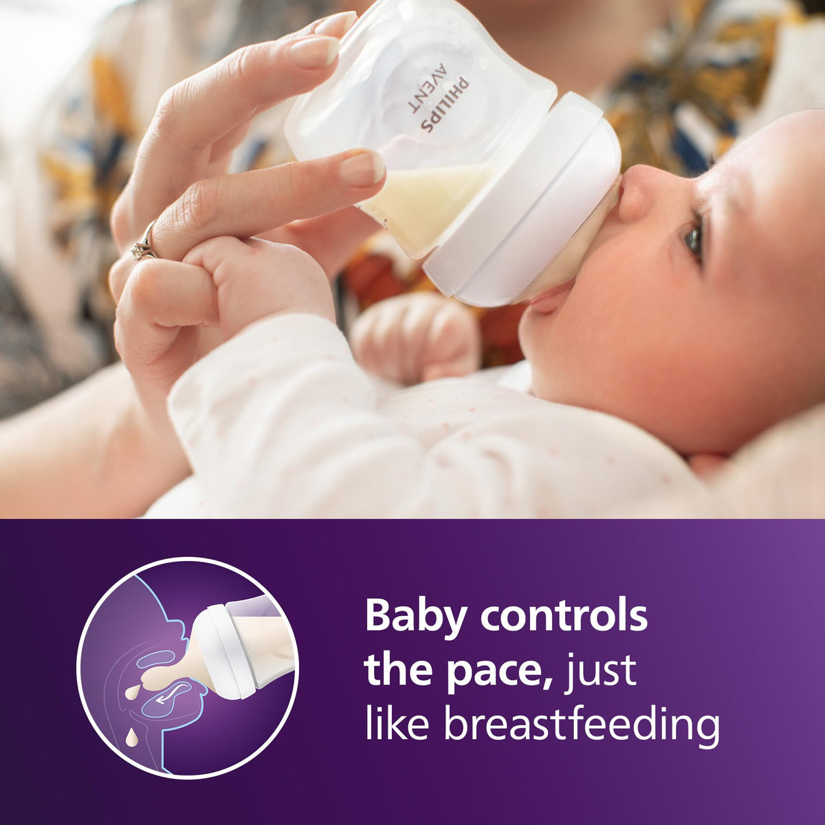 Philips Avent Natural Baby Bottles, Medium Flow, 9 oz, BPA-Free, 4-Pack - Jansha Store