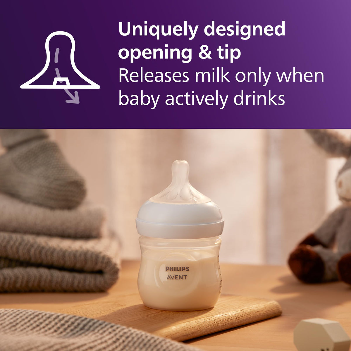 Philips Avent Natural Baby Bottles, Medium Flow, 9 oz, BPA-Free, 4-Pack - Jansha Store