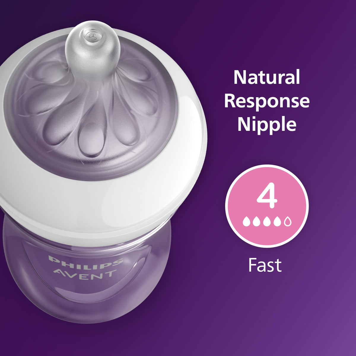Philips Avent Natural Baby Bottles, Medium Flow, 9 oz, BPA-Free, 4-Pack - Jansha Store