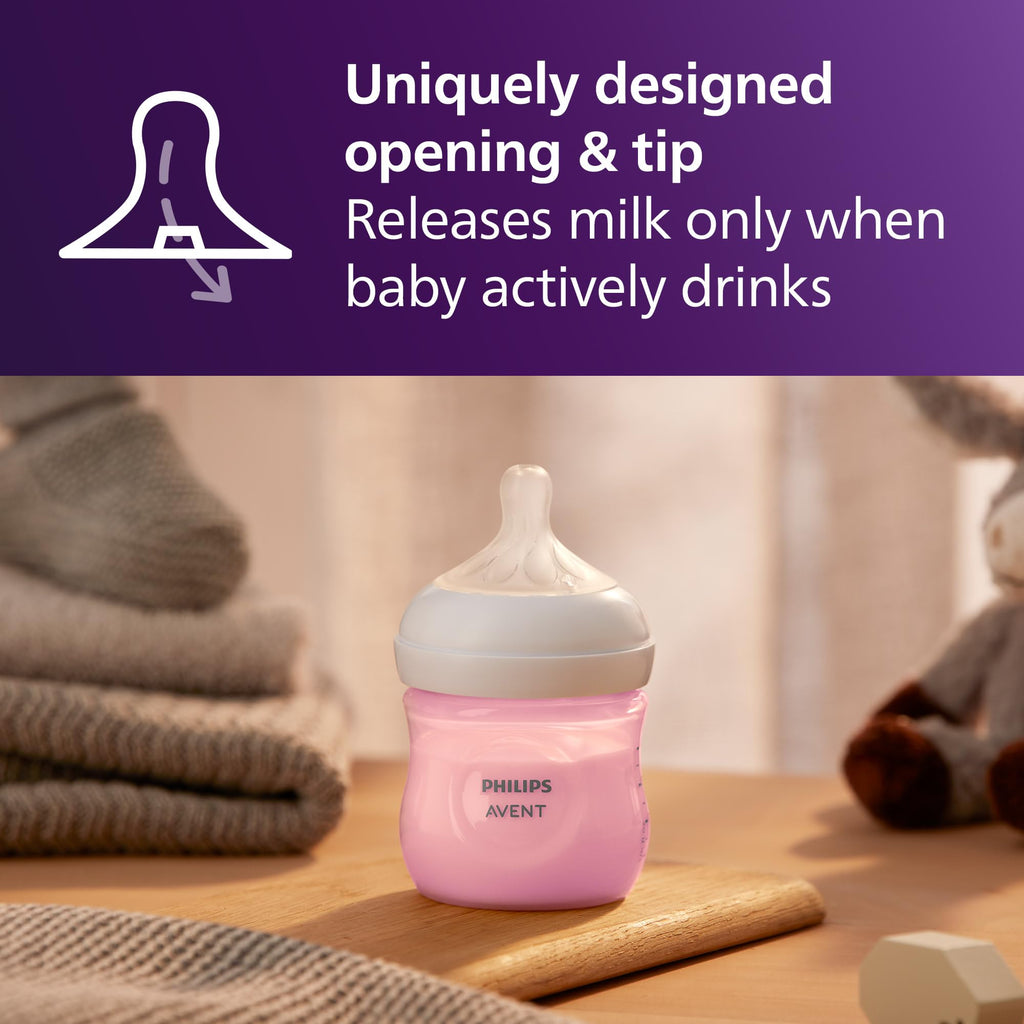 Philips Avent Natural Baby Bottles, Medium Flow, 9 oz, BPA-Free, 4-Pack - Jansha Store
