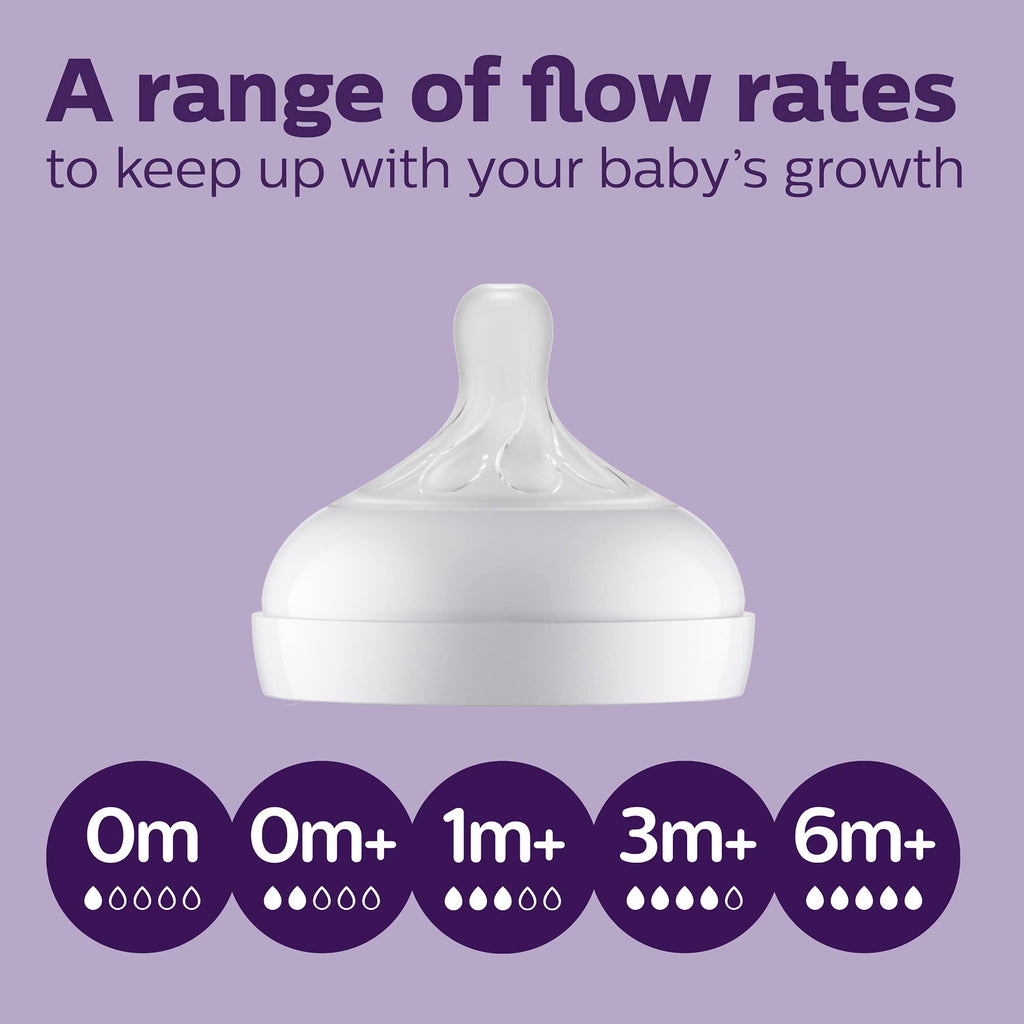 Philips Avent Natural Baby Bottles, Medium Flow, 9 oz, BPA-Free, 4-Pack - Jansha Store