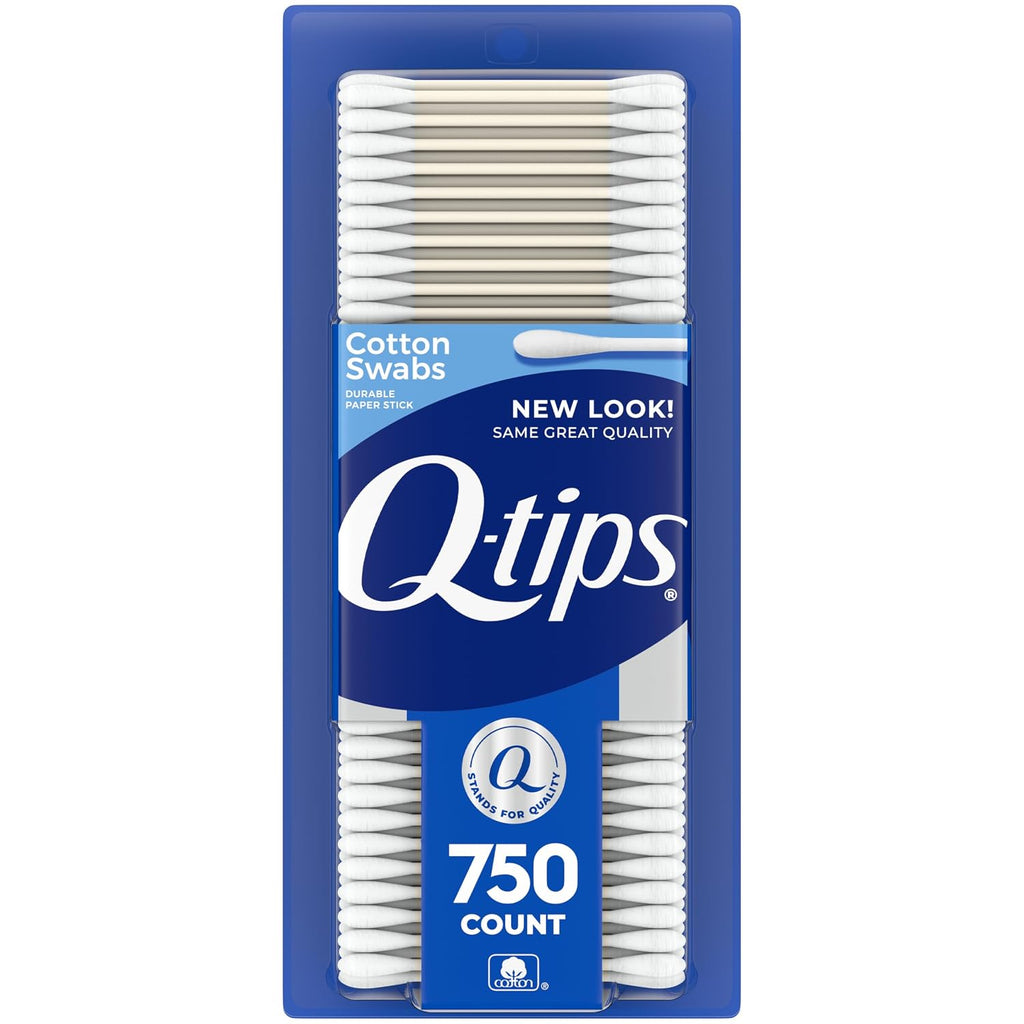 Q-tips Cotton Swabs For Hygiene and Beauty Care Original Cotton Swab Made With 100% Cotton 750 Count - Jansha Store