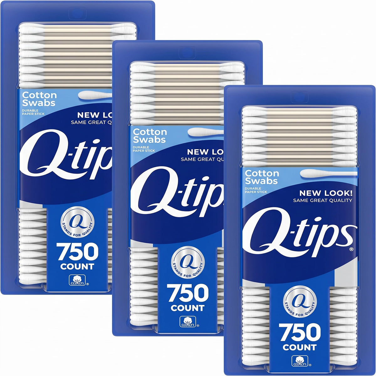 Q-tips Cotton Swabs For Hygiene and Beauty Care Original Cotton Swab Made With 100% Cotton 750 Count - Jansha Store