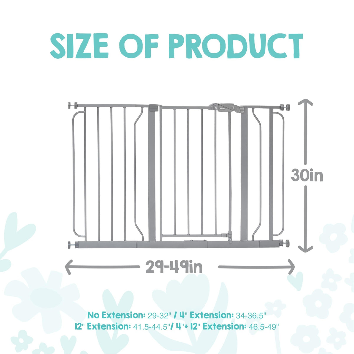 Regalo Safety 29"-38.5" Easy Step Baby Gate, Bottom of Stairs & Doorways - Jansha Store