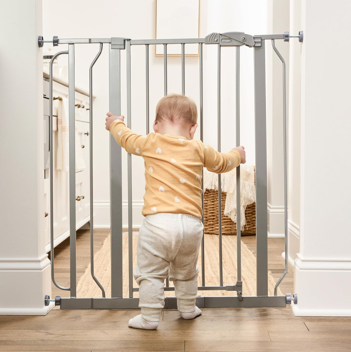 Regalo Safety 29"-38.5" Easy Step Baby Gate, Bottom of Stairs & Doorways - Jansha Store