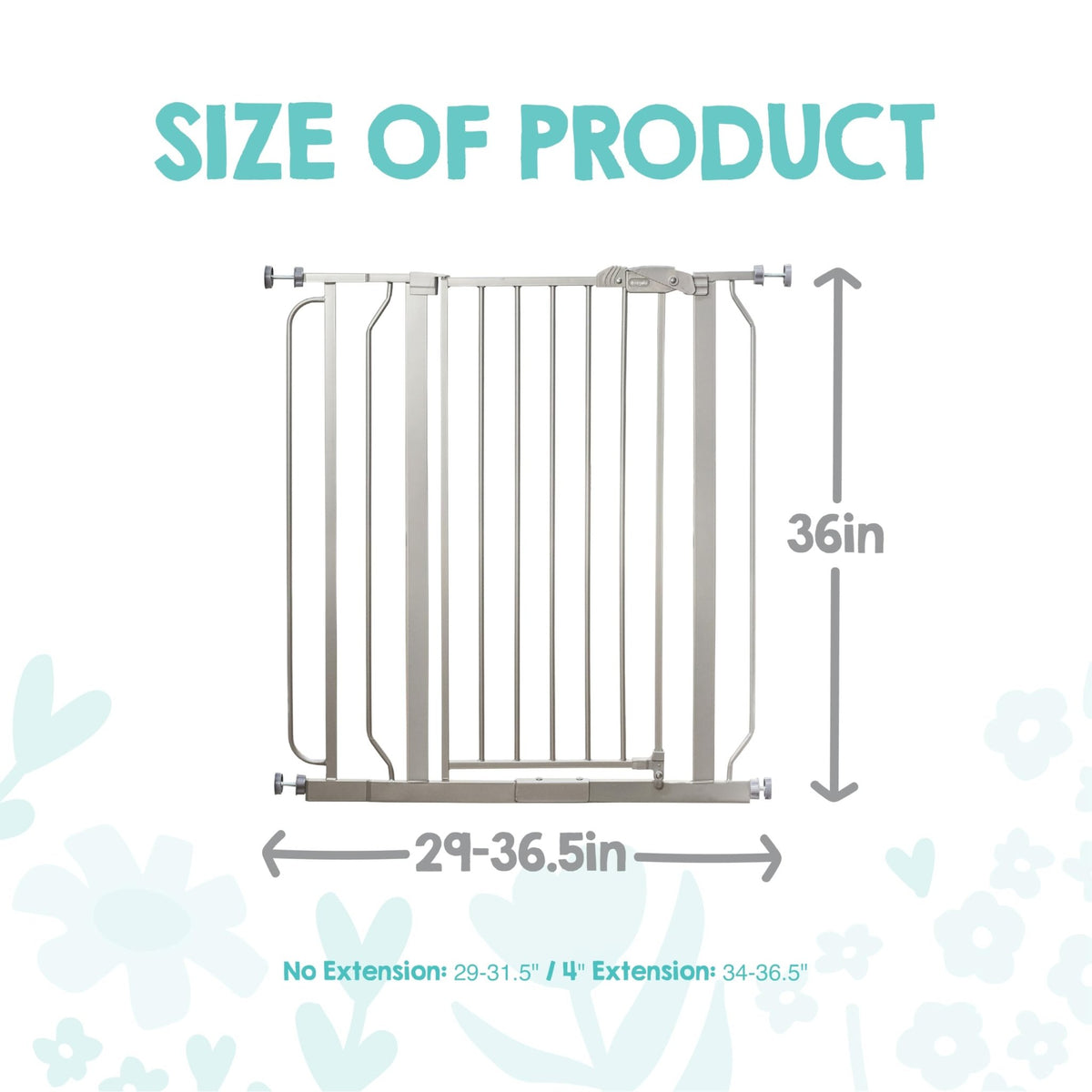 Regalo Safety 29"-38.5" Easy Step Baby Gate, Bottom of Stairs & Doorways - Jansha Store