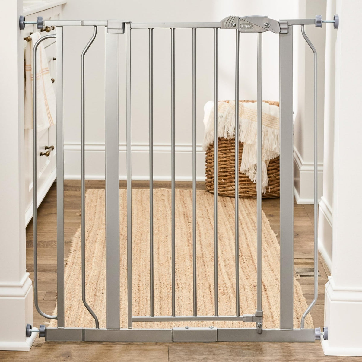 Regalo Safety 29"-38.5" Easy Step Baby Gate, Bottom of Stairs & Doorways - Jansha Store