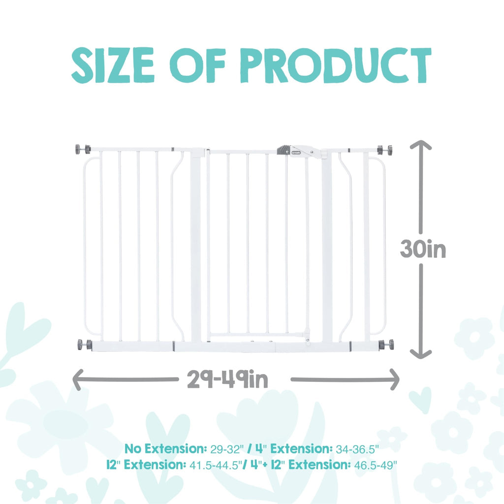 Regalo Safety 29"-38.5" Easy Step Baby Gate, Bottom of Stairs & Doorways - Jansha Store