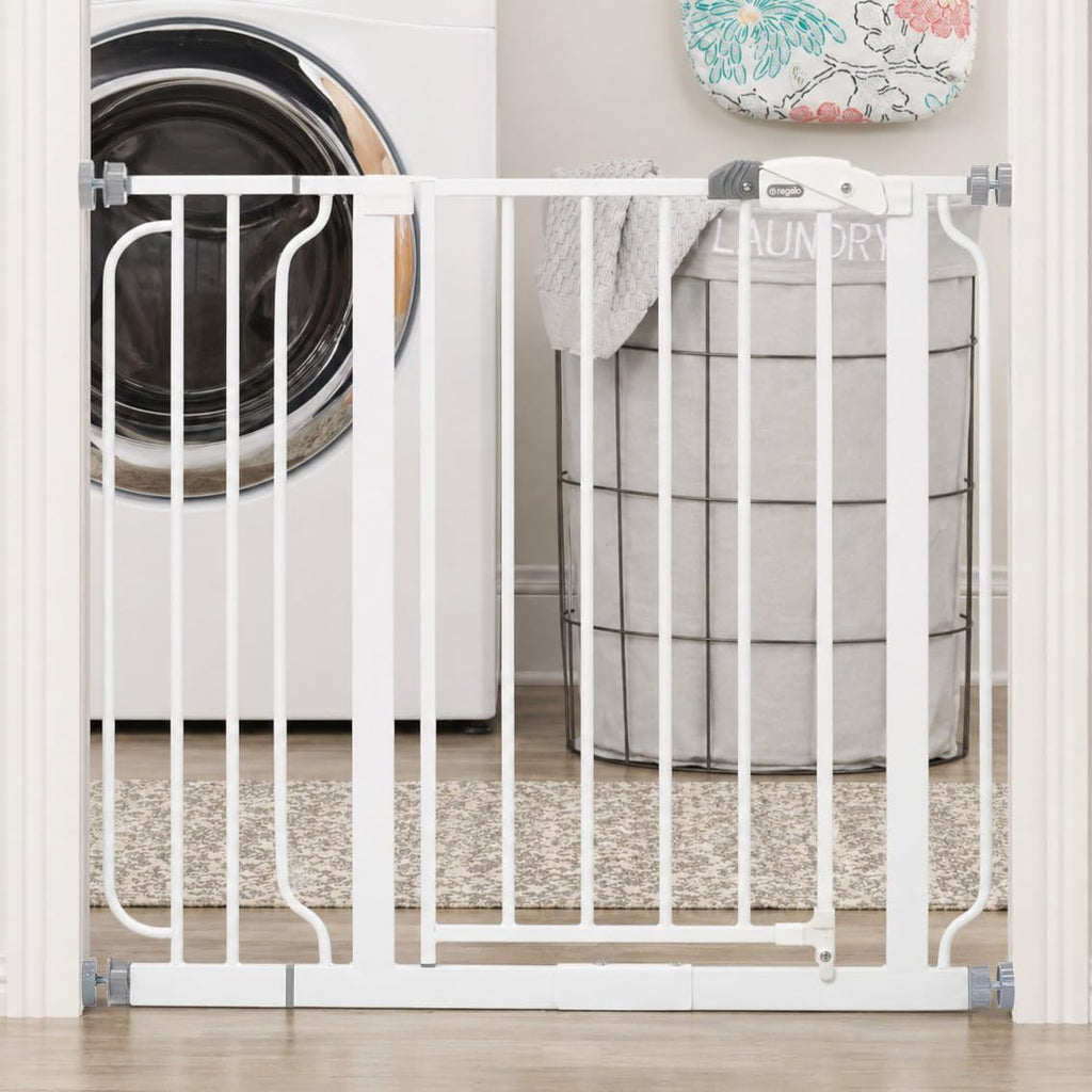Regalo Safety 29"-38.5" Easy Step Baby Gate, Bottom of Stairs & Doorways - Jansha Store