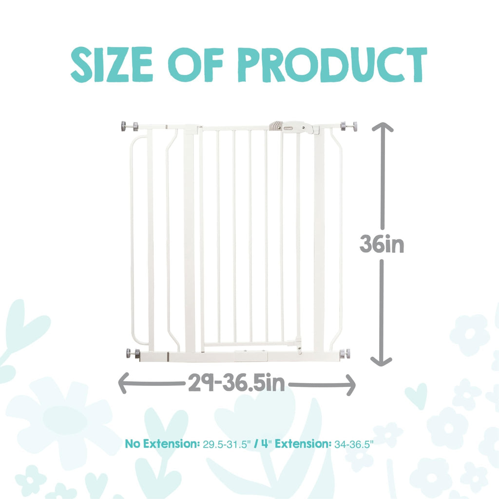 Regalo Safety 29"-38.5" Easy Step Baby Gate, Bottom of Stairs & Doorways - Jansha Store