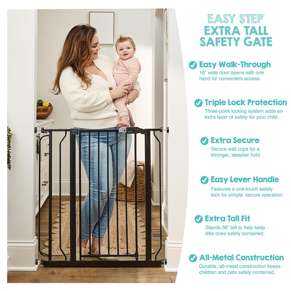 Regalo Safety 29"-38.5" Easy Step Baby Gate, Bottom of Stairs & Doorways - Jansha Store