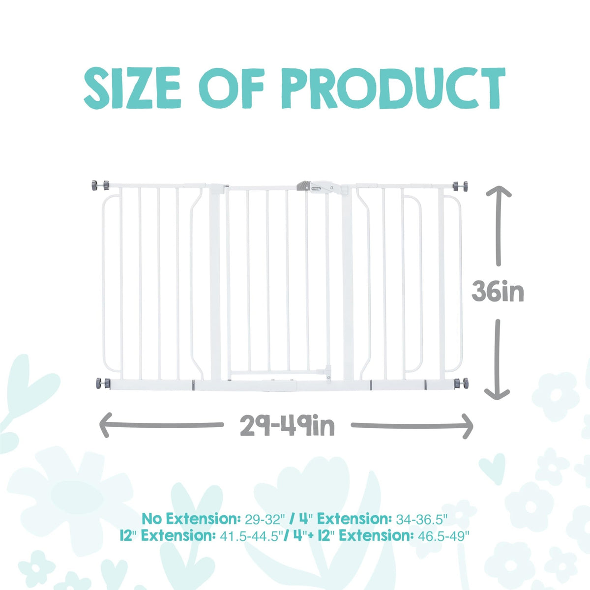 Regalo Safety 29"-38.5" Easy Step Baby Gate, Bottom of Stairs & Doorways - Jansha Store