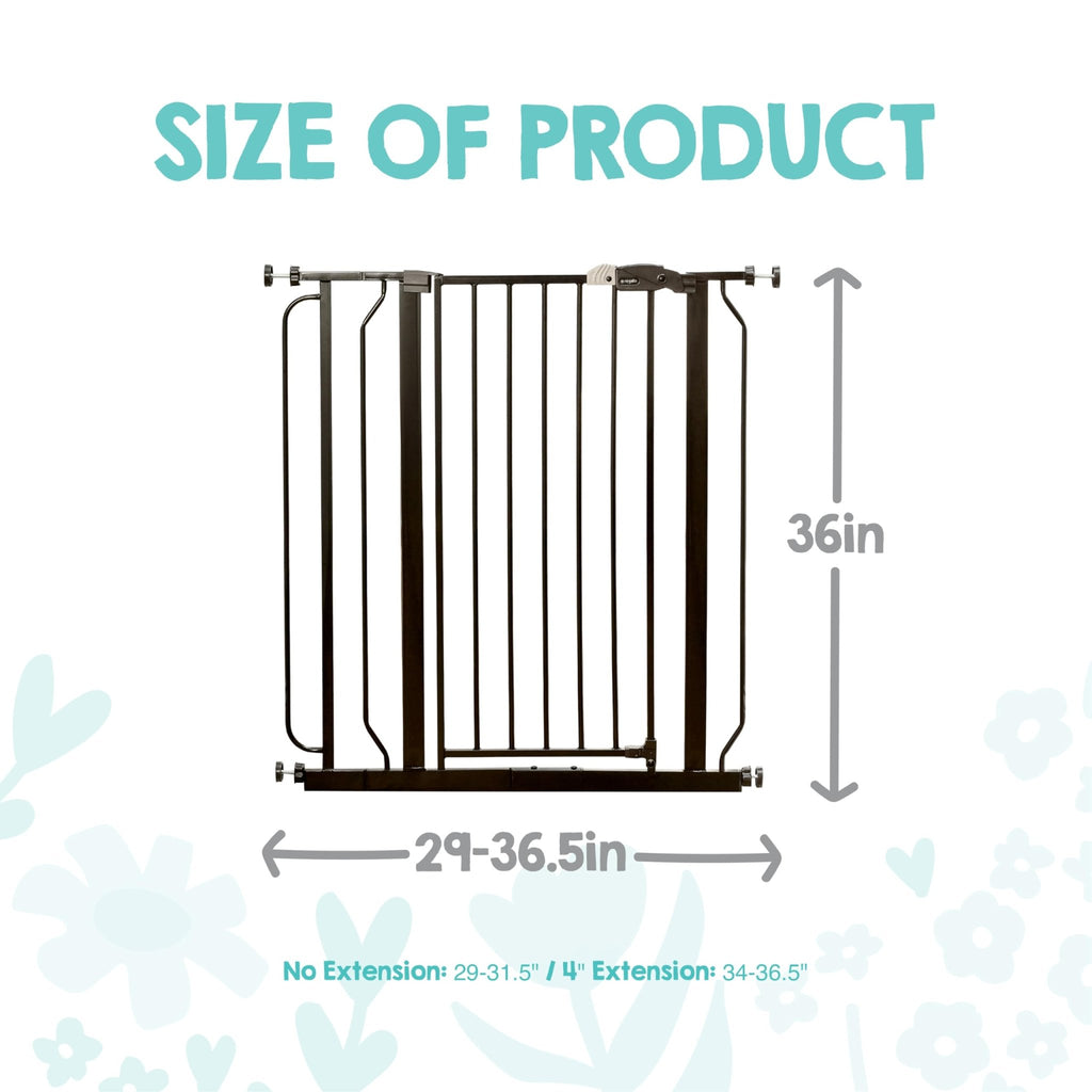 Regalo Safety 29"-38.5" Easy Step Baby Gate, Bottom of Stairs & Doorways - Jansha Store