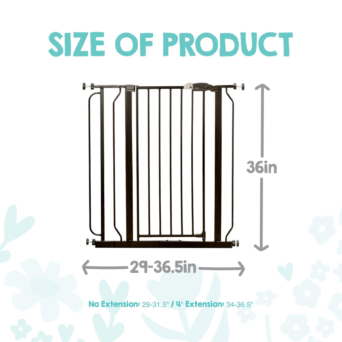 Regalo Safety 29"-38.5" Easy Step Baby Gate, Bottom of Stairs & Doorways - Jansha Store