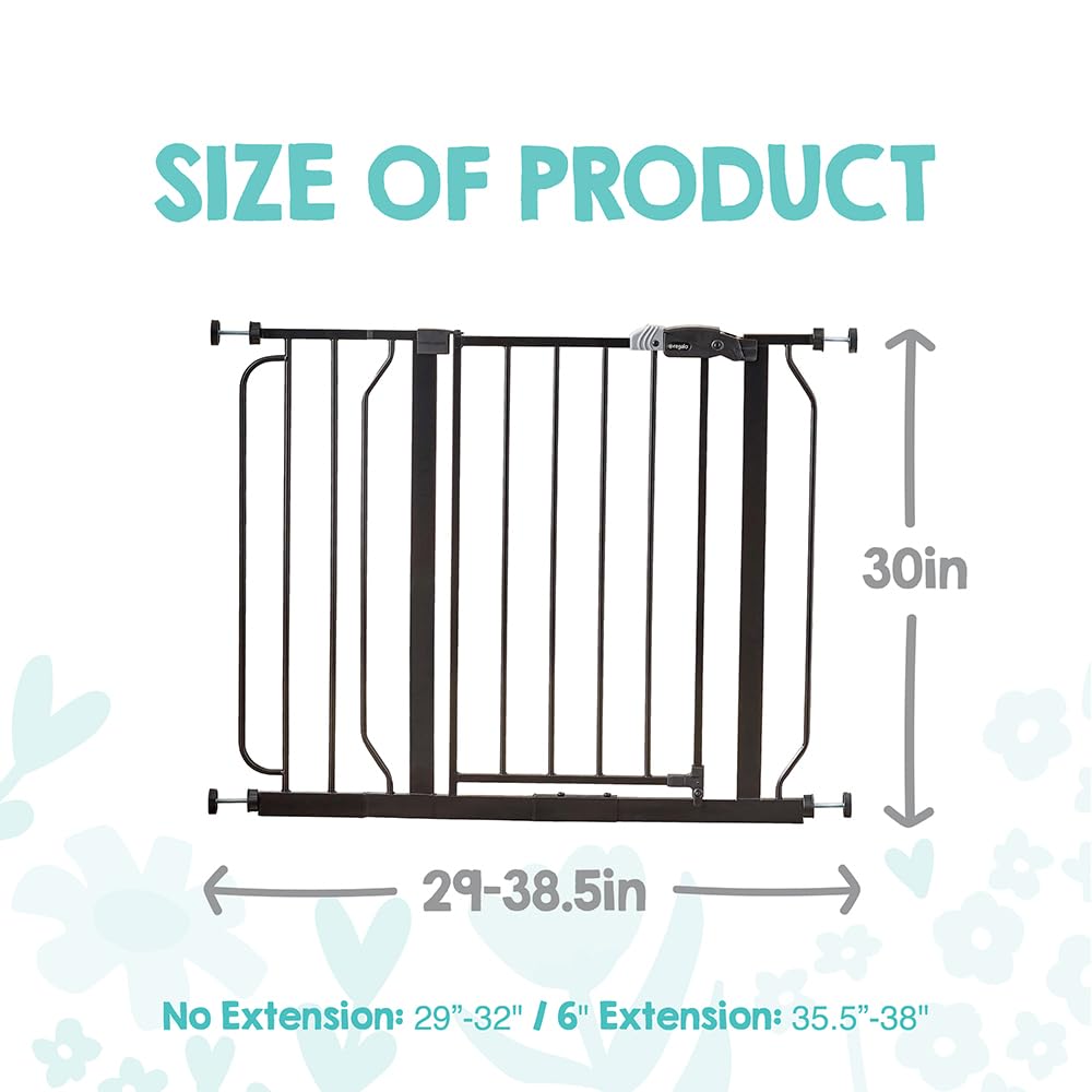Regalo Safety 29"-38.5" Easy Step Baby Gate, Bottom of Stairs & Doorways - Jansha Store
