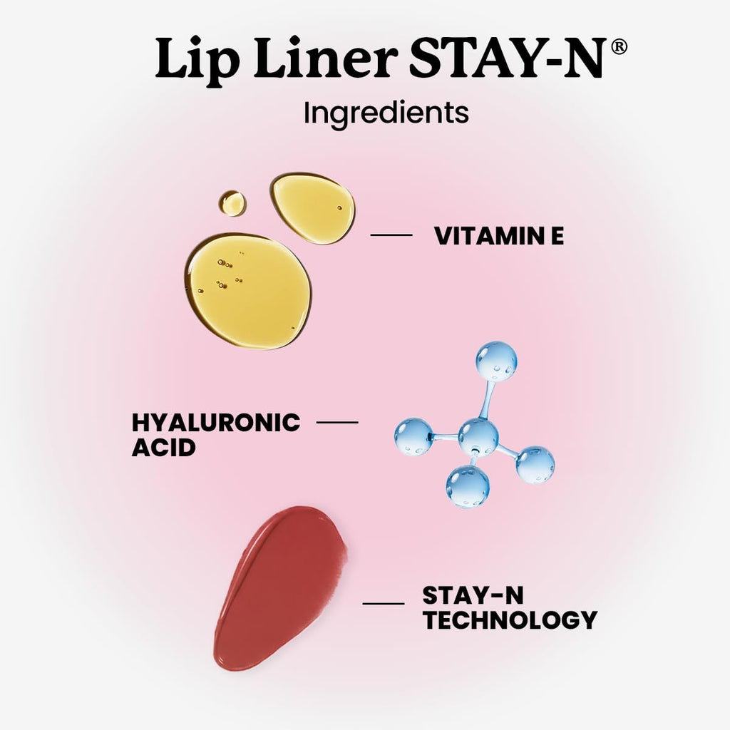 Sacheu Lip Liner STAY-N Peel Off Lip Stain, Longwear, p-INKED - Jansha Store
