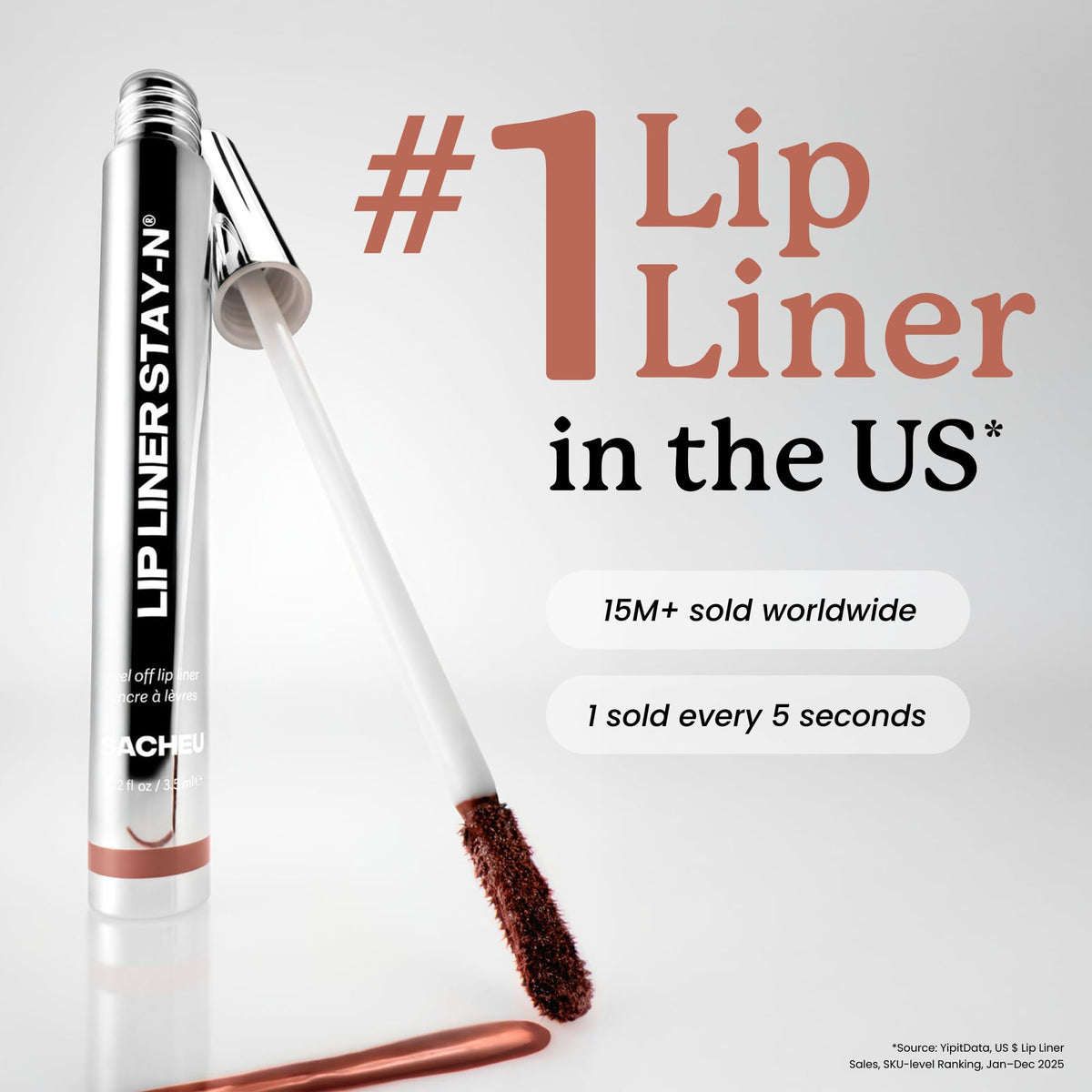 Sacheu Lip Liner STAY-N Peel Off Lip Stain, Longwear, p-INKED - Jansha Store