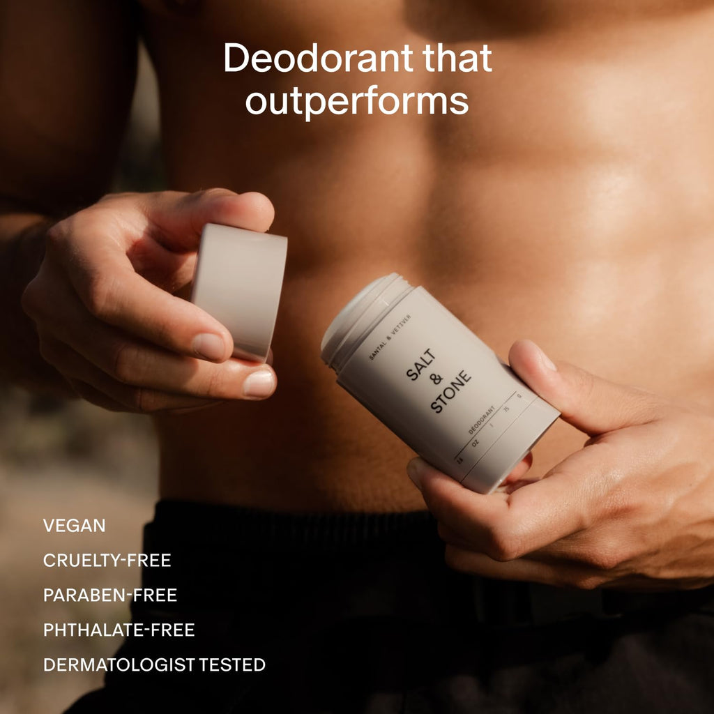 Salt & Stone Aluminum-Free Deodorant for Women & Men Saffron & Cedar 2.6 oz - Jansha Store