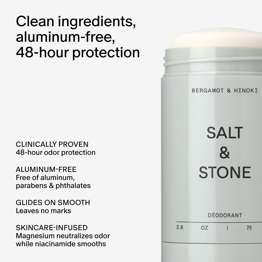 Salt & Stone Aluminum-Free Deodorant for Women & Men Saffron & Cedar 2.6 oz - Jansha Store