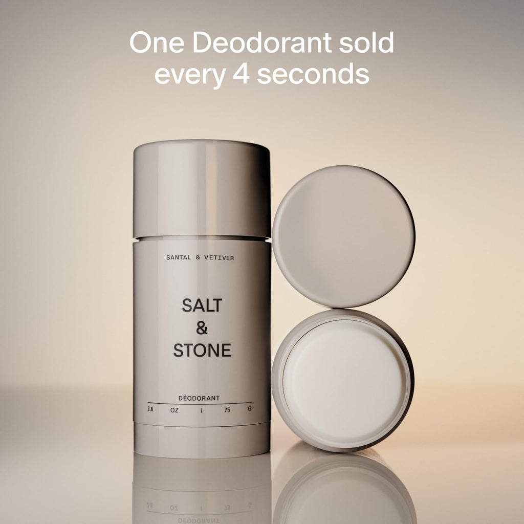 Salt & Stone Aluminum-Free Deodorant for Women & Men Saffron & Cedar 2.6 oz - Jansha Store
