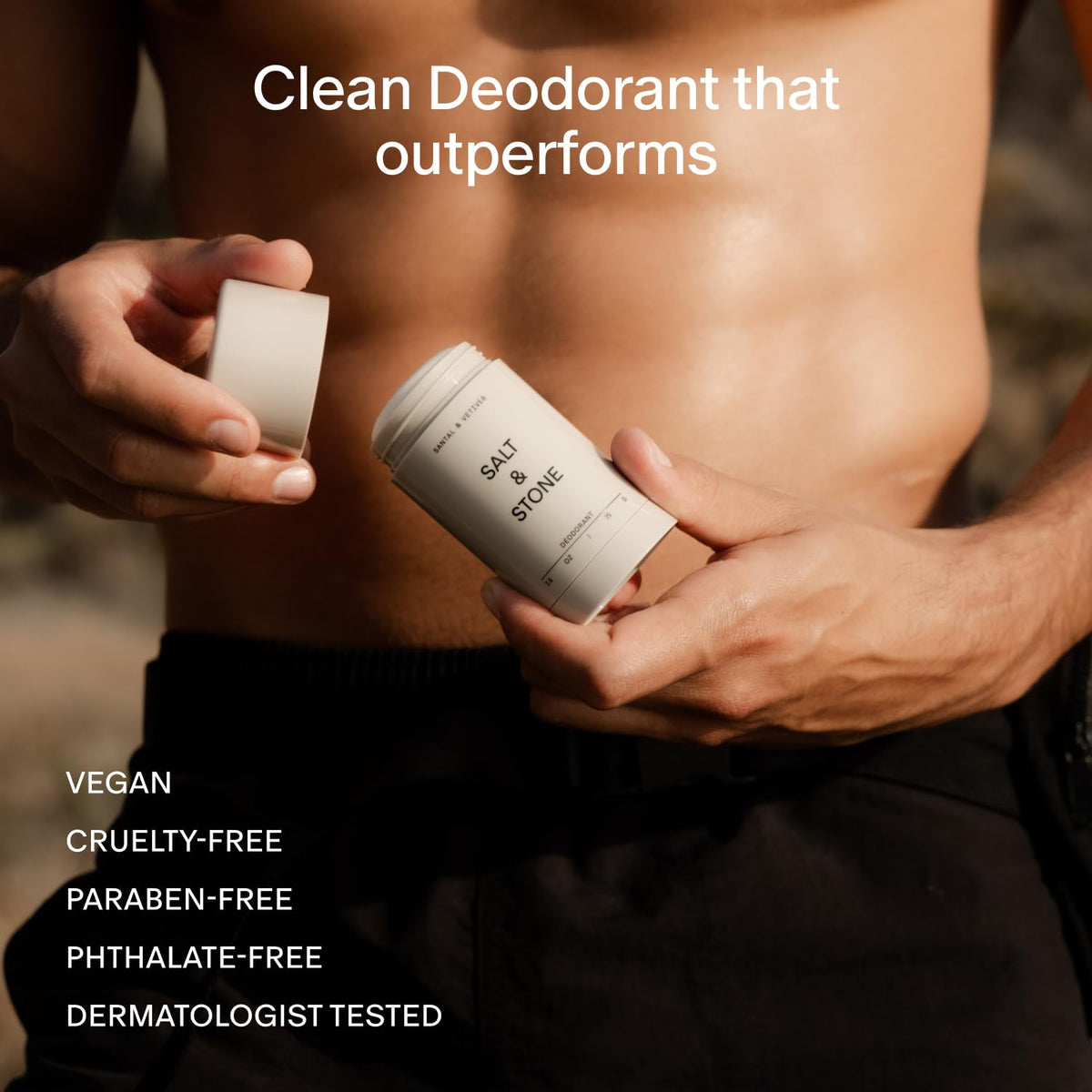 Salt & Stone Aluminum-Free Deodorant for Women & Men Saffron & Cedar 2.6 oz - Jansha Store