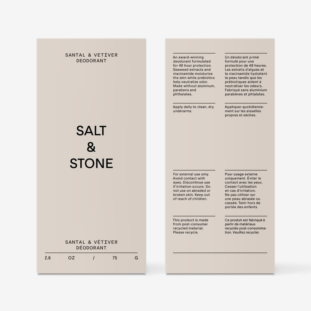 Salt & Stone Aluminum-Free Deodorant for Women & Men Saffron & Cedar 2.6 oz - Jansha Store