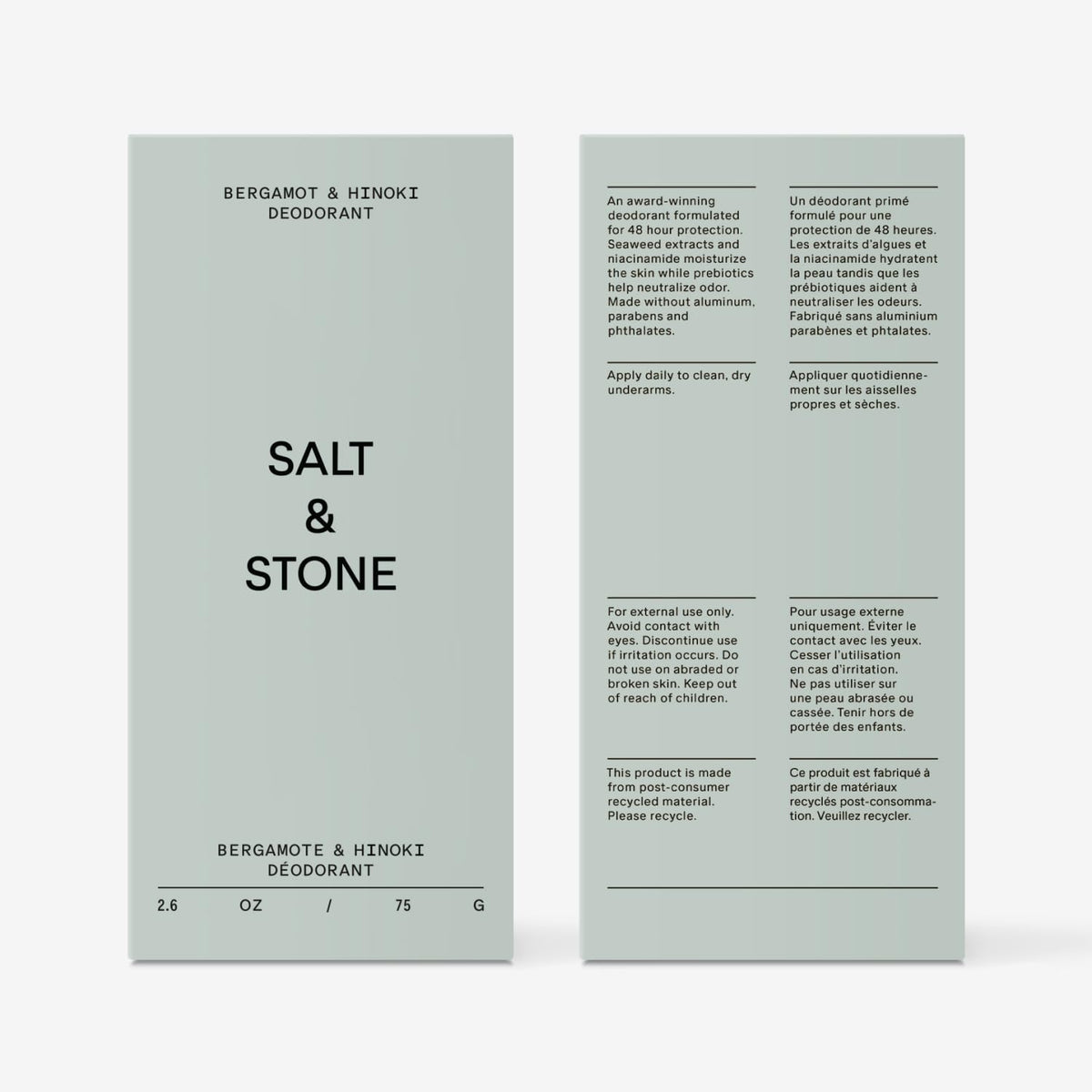 Salt & Stone Aluminum-Free Deodorant for Women & Men Saffron & Cedar 2.6 oz - Jansha Store