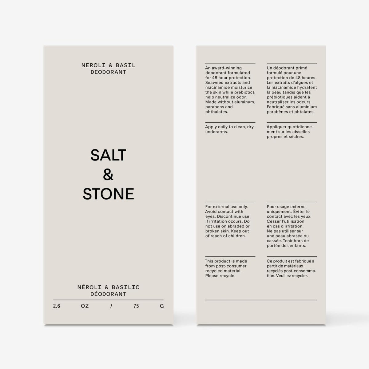 Salt & Stone Aluminum-Free Deodorant for Women & Men Saffron & Cedar 2.6 oz - Jansha Store