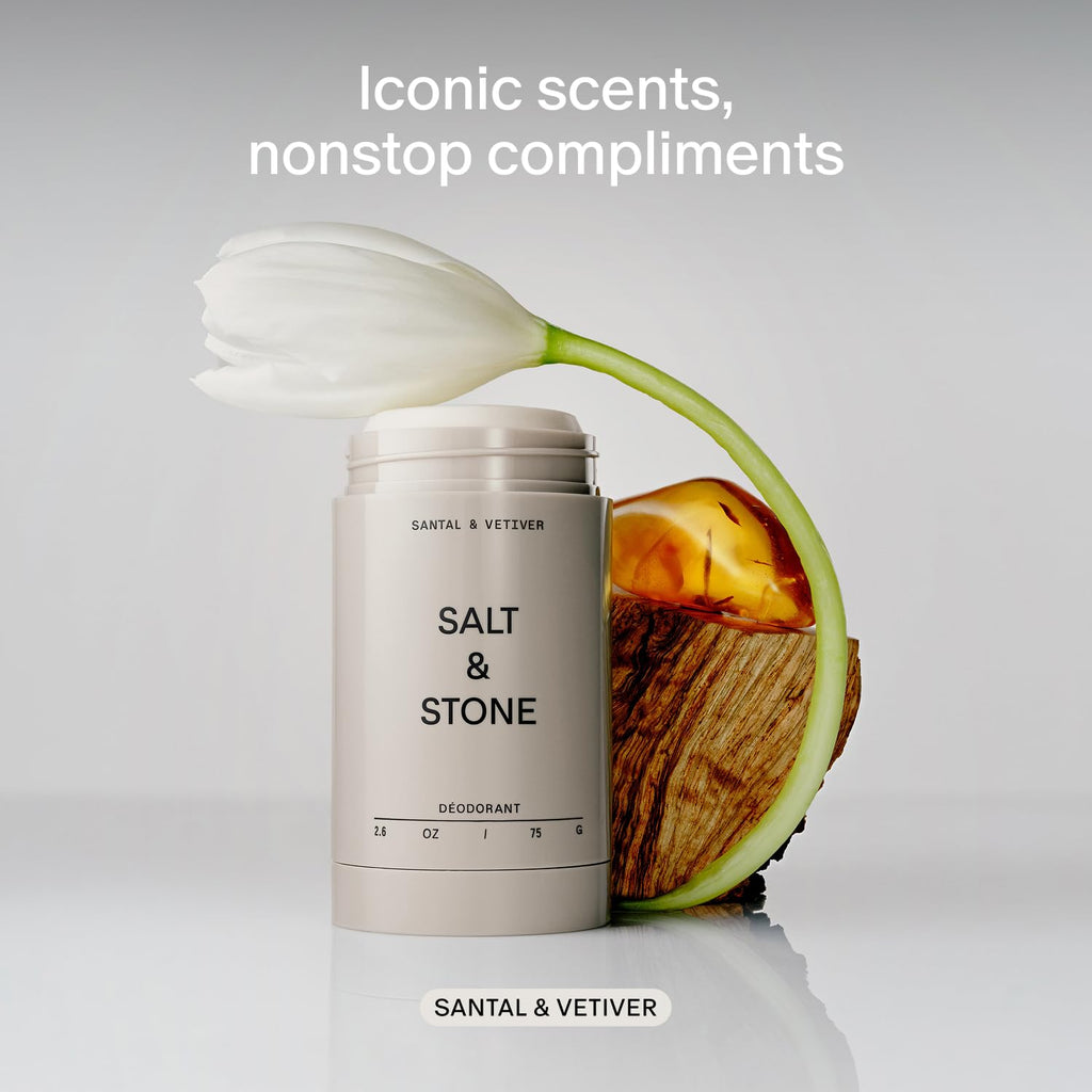 Salt & Stone Aluminum-Free Deodorant for Women & Men Saffron & Cedar 2.6 oz - Jansha Store